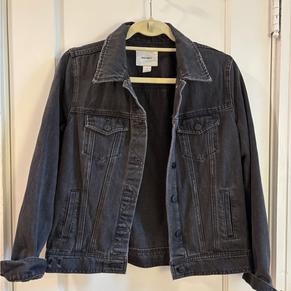 Old Navy Women's Faded Black Jean Jacket